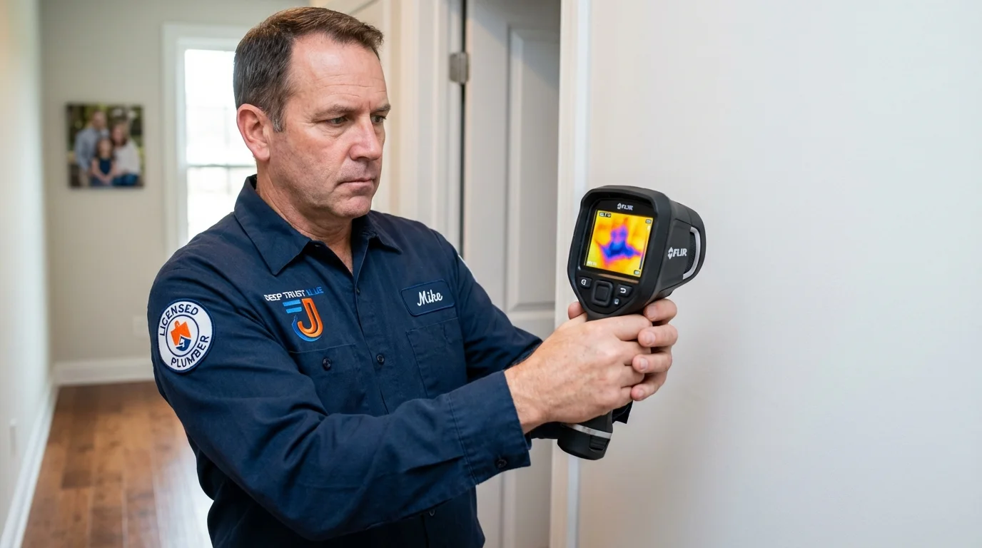 Thermal imaging leak detection by Johns Plumbing LLC in Center Line